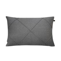 Capa de Almofada Retangular Linho Cinza Escuro 30x45cm
