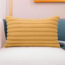 Capa De Almofada Retangular Luxo Soft Wave Decoração Sofá Sala Cama Latte 30x50 Novadecora