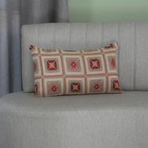 Capa de Almofada Retangular Marrocos Jacquard 55x33cm Dupla Face com Zíper