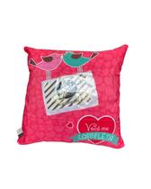 Capa de Almofada Romântica Dia dos Namorados 45x45cm - KATHAVENTO
