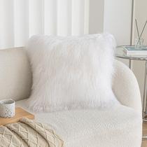 Capa de almofada ROSE FEATHER Real Tibetan Fur 45x45cm Capa de almofada ROSE FEATHER Real Tibetan Fur 45x45cm