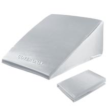 Capa de almofada Satin Bed Wedge HOMBYS 24x24x12cm cinza claro Capa de almofada Satin Bed Wedge HOMBYS 24x24x12cm cinza claro