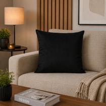 CAPA DE ALMOFADA SUEDE AMASSADO 43 x 43 - PRETO CAPA DE ALMOFADA SUEDE AMASSADO 43 x 43 - PRETO