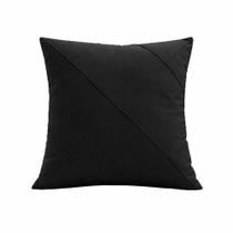 Capa de Almofada Suede Aveludada 45x45cm Dupla Face Decorativa Preto Capa de Almofada Suede Aveludada 45x45cm Dupla Face Decorativa Preto