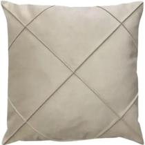 Capa De Almofada Suede Aveludada Drapeada 45x45cm Castor