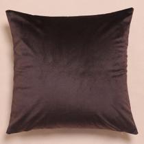 Capa de almofada Suede Decorativa Marrom Escuro 45cm x 45cm