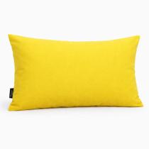 Capa de almofada suede liso 30 x 50 - amarelo