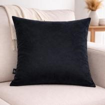 CAPA DE ALMOFADA SUEDE LISO 43 x 43 - PRETO CAPA DE ALMOFADA SUEDE LISO 43 x 43 - PRETO