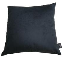 CAPA DE ALMOFADA SUEDE LISO 43 x 43 - PRETO
