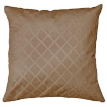 Capa De Almofada Suede Losango Marrom Caramelo Ou Bege 45x45