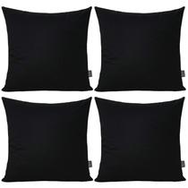 Capa de almofada Thymo 100% algodão 50 x 50 cm preta, pacote com 4 Capa de almofada Thymo 100% algodão 50 x 50 cm preta, pacote com 4