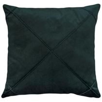 Capa De Almofada Tons Verde Suede Costurada Drapeada 48x48