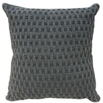 Capa De Almofada Tramada Azul - Espaço Casa