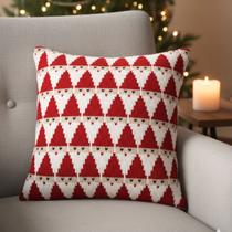 Capa de Almofada Tricô Decorativa Natal