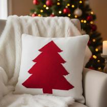 Capa de Almofada Tricô Decorativa Natal