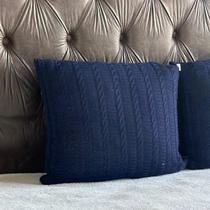 Capa De Almofada Tricot Com Zíper Sofa Poltrona Trico 45x45 Premium Costura Mágica