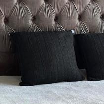 Capa De Almofada Tricot Com Zíper Sofa Poltrona Trico 45x45 Premium Costura Mágica