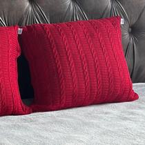 Capa De Almofada Tricot Com Zíper Sofa Poltrona Trico 45x45 Premium Costura Mágica