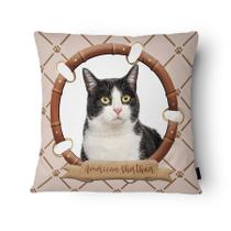 Capa de Almofada Veludo 43x43cm American Shorthair Capa de Almofada Veludo 43x43cm American Shorthair
