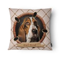 Capa de Almofada Veludo 43x43cm Basset Hound