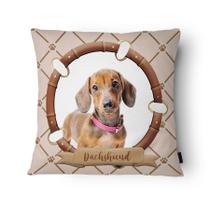 Capa de Almofada Veludo 43x43cm Dachshund