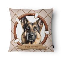 Capa de Almofada Veludo 43x43cm Pastor Alemão