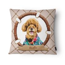 Capa de Almofada Veludo 43x43cm Poodle