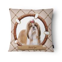 Capa de Almofada Veludo 43x43cm Shih Tzu