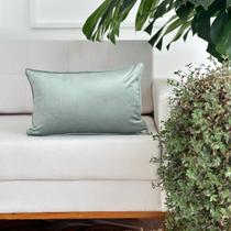 Capa de Almofada Veludo Decorativa 45x30 Verde Claro Capa de Almofada Veludo Decorativa 45x30 Verde Claro