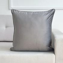 Capa de Almofada Veludo Decorativa 45x45 Cinza Claro Capa de Almofada Veludo Decorativa 45x45 Cinza Claro