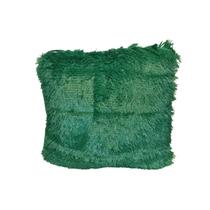 Capa de almofada verde natal para cabelos médios