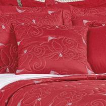 Capa de Almofada Vilena Bordado 180 Fios Vermelho Capa de Almofada Vilena Bordado 180 Fios Vermelho