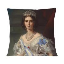 Capa De Almofada Vintage Europeia Com Pintura a Óleo Da Rainha Vitória, Dama Da Corte, Vestido De