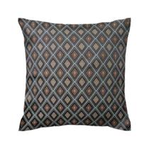 Capa de almofada VivaIN geométrico shantung losango marrom