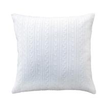 Capa De Almofada Vivain Tricô Duplada Off White 47 X 47 Cm