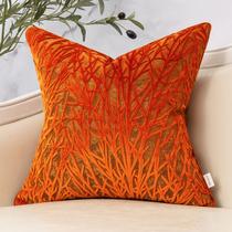 Capa de almofada Yangest Burnt Orange Twigs Velvet 45x45cm