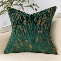 Capa de almofada Yangest Green Twigs Branches Velvet 45x45cm