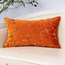 Capa de almofada Yangest Orange Wavy 30x50cm de veludo Capa de almofada Yangest Orange Wavy 30x50cm de veludo