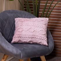 Capa de Almofada Zurique em Manta Trançada Alto Relevo Plush Fleece Flannel 45cm x 45cm Decoração Luxo para Inverno Capa de Almofada Zurique em Manta Trançada Alto Relevo Plush Fleece Flannel 45cm x 45cm Decoração Luxo para Inverno