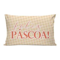 Capa de Almofadas Baguete De Páscoa Retangular 50x30cm Decorativa Zíper Sala Quarto Coelho Da Páscoa