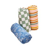 Capa De Amamentação Em Algodão De Bambu 3 Peças Cobertor De Musselina Para Recém-Nascidos Elinfant