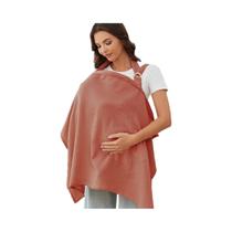 Capa De Amamentação Em Musselina Respirável Para Mulheres Com Decote Arqueado, Avental Multiuso Para