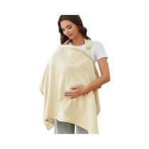 Capa De Amamentação Respirável Em Musselina Para Mulheres Com Decote Arqueado, Avental Multiuso Para