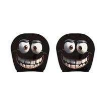 Capa De Apoio De Cabeça Para Carro Com Estampa De Olhos Grandes De Halloween, Universal, Preta,