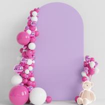 Capa de arco de casamento Wokceer Spandex ajustada em lavanda 2,2 m Capa de arco de casamento Wokceer Spandex ajustada em lavanda 2,2 m