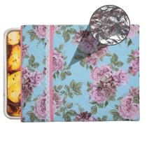 Capa De Assadeira Retangular Média Térmica Floral Azul Capa De Assadeira Retangular Média Térmica Floral Azul