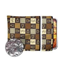 Capa De Assadeira Retangular Média Térmica Marrom Café Capa De Assadeira Retangular Média Térmica Marrom Café