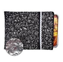 Capa De Assadeira Retangular Média Térmica Preto-Preto e Branco Capa De Assadeira Retangular Média Térmica Preto-Preto e Branco