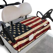 Capa de assento de carrinho de golfe Knextrepoy Retro USA Flag para Club Car Capa de assento de carrinho de golfe Knextrepoy Retro USA Flag para Club Car