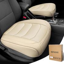 Capa de assento de carro BOPUOVRE Luxury PU Leather Universal Fit Bege